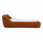 Yolonda - Modern Orange Fabric Bed - Modern Orange Fabric Bed