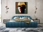 Eastern King Yolonda - Modern Dark Teal Fabric Bed - Modern Dark Teal Fabric Bed