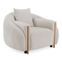 Yorba - Modern Beige Fabric Accent Chair