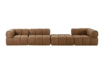 Everest - Modern Brown Leather Modular Corner Sectional Seat